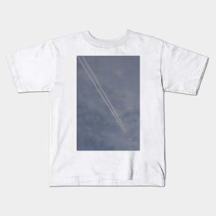 Diagonal Vapour Trail Kids T-Shirt